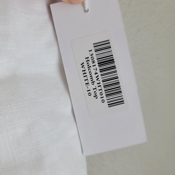 Reformation Holcomb Linen Top in White size 12 NWT - Picture 8 of 9